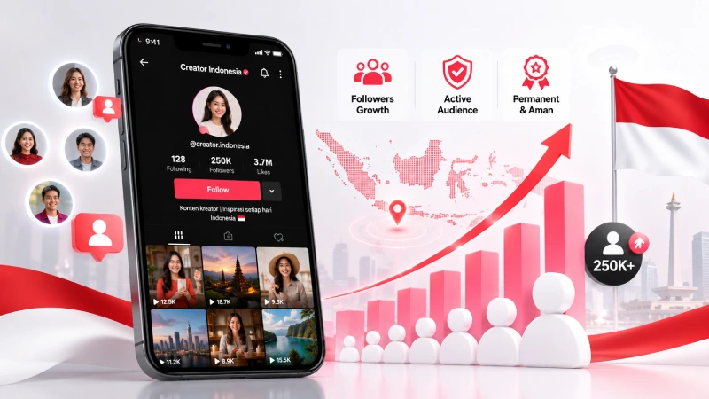 Beli followers TikTok Indonesia aktif dan permanen melalui Viralsatu